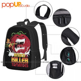 Killer Tomatoes Backpack Large Capacity Vintage Shoe Bag Gymnast Bag