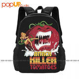Killer Tomatoes Backpack Large Capacity Vintage Shoe Bag Gymnast Bag