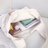 Women Canvas Tote Shopper Bags Casual Shoulder Bag Eco Reusable Shopping