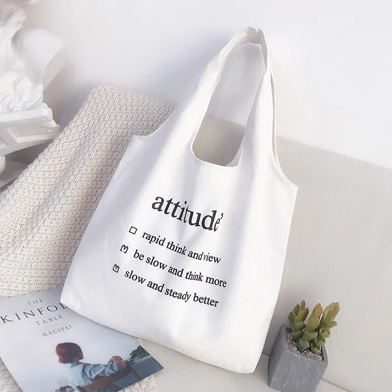 Women Canvas Tote Shopper Bags Casual Shoulder Bag Eco Reusable Shopping