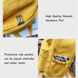 Attra-Yo Women Backpack Waterproof Nylon Backpack Multi-Pocket