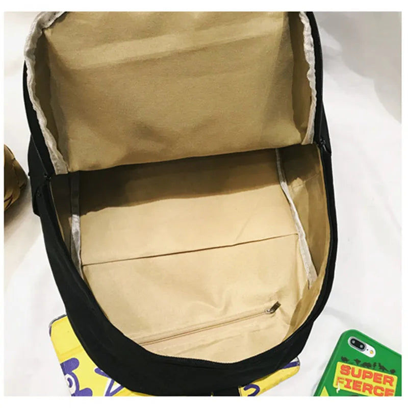 Attra-Yo Women's Solid School Backpack Shoulder Travel Bag