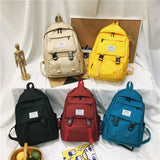 Attra-Yo Women's Solid School Backpack Shoulder Travel Bag