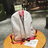 Attra-Yo Canvas School Backpacks Student Bag Personality Ribbon