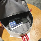 Attra-Yo Canvas School Backpacks Student Bag Personality Ribbon