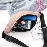 Attra-Yo Plaid Messenger Belt Bag Women Girl Fanny Chest Pack Geometric Patterns