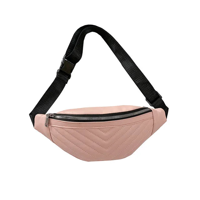 Attra-Yo Plaid Messenger Belt Bag Women Girl Fanny Chest Pack Geometric Patterns