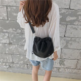 Attra-Yo Women's Crossbody Bucket Bag Nylon Shoulder Strap Drawstring