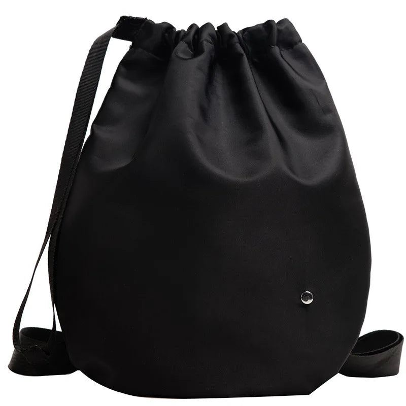 Attra-Yo Women's Crossbody Bucket Bag Nylon Shoulder Strap Drawstring