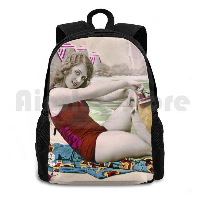 20s Woman Backpack For Outdoor Hiking Camping Travel Beach