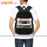 Audio Cassette Old Skool Backpack Large Capacity Vintage Foldable Shopping Bag