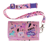 Smiggle Kids Wallet Crossbody Bag Pink Unicorn Triple Card Holder