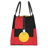Aboriginal Flag Lunch Bag Outdoor Picnic Cooler Thermal Bento Box Women Shoulder