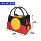 Aboriginal Flag Lunch Bag Outdoor Picnic Cooler Thermal Bento Box Women Shoulder