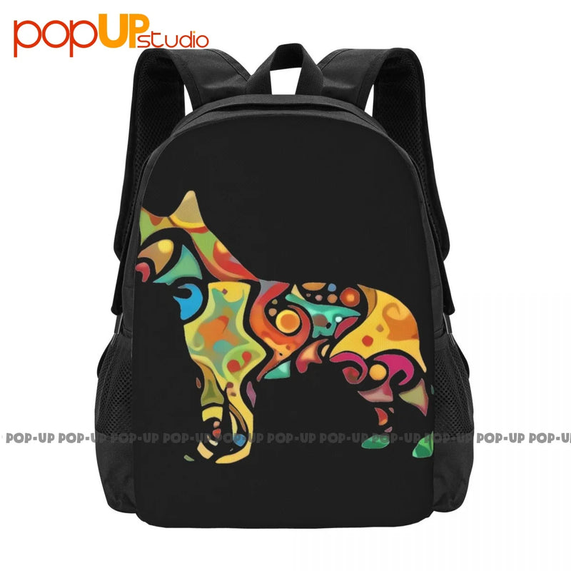 Australian Cattle Dog Backpack Large Capacity Vintage Art Print 3D Printing Bags