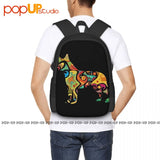 Australian Cattle Dog Backpack Large Capacity Vintage Art Print 3D Printing Bags