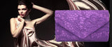 Ausuky Women Casual Clutch Envelope Bag Lace Dinner