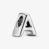 925 Silver Plated Alphabet Bead Charm for Pan Bracelet