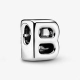 925 Silver Plated Alphabet Bead Charm for Pan Bracelet