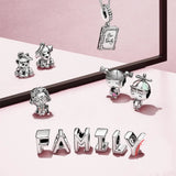 925 Silver Plated Alphabet Bead Charm for Pan Bracelet