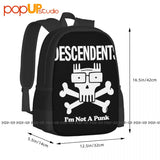 Descendents Not A Punk Backpack Large Capacity School Beach Bag