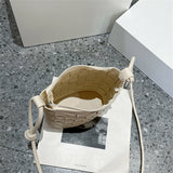 Autum Women's Small PU Leather Bucket Bag Handbag