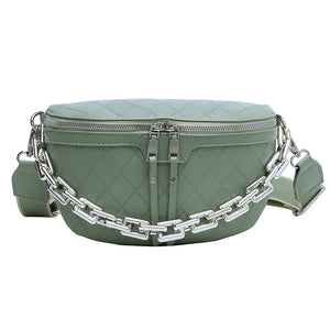 Autumn Waist Pack Acrylic Chain Indentation Chest Bag