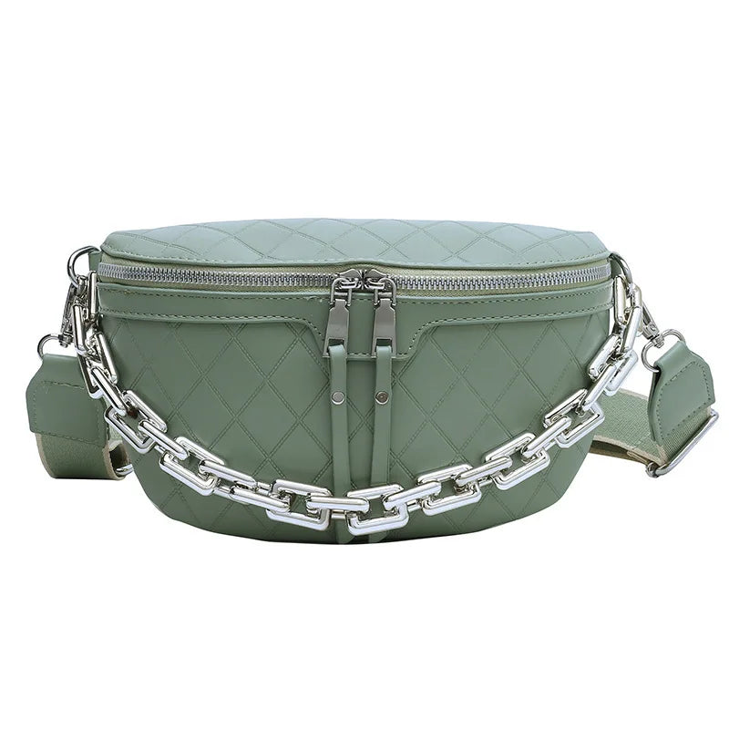 Autumn Waist Pack Acrylic Chain Indentation Chest Bag
