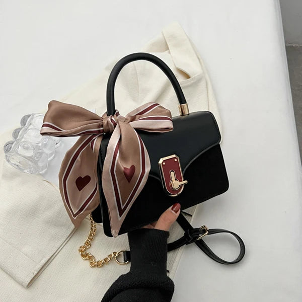Autumn Winter High-Quality Small Square Bag Velvet Splicing