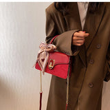 Autumn Winter High-Quality Small Square Bag Velvet Splicing