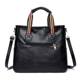 Autumn Winter PU Texture Hand Bag Leather Shoulder Bag Tote Girl