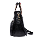 Autumn Winter PU Texture Hand Bag Leather Shoulder Bag Tote Girl