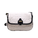 Texture Plush Small Square Bag Soft Messenger Bags