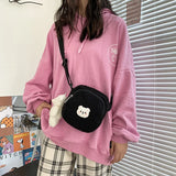 Autumn Winter Bear Messenger Bag Plush Mobile Phone Girls Kids Shoulder Bag