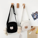 Autumn Winter Bear Messenger Bag Plush Mobile Phone Girls Kids Shoulder Bag