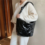 Quilted Bag Padded Space Women's Bags Cotton Clothes Satchels BM44