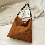 Solid Chain Tote Niche One-shoulder Diagonal Bag