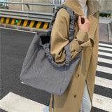 Plaid Tote One-shoulder Canvas Bag