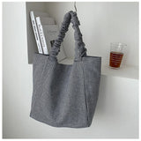 Plaid Tote One-shoulder Canvas Bag