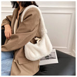 Autumn Winter Women's Shoulder Bag Mini Plush Handbag