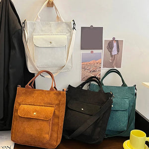 Autumn Corduroy Bag For Women Shopper Bag Handbag Winter