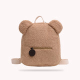 Autumn Bear Shaped School Bag, Fleece Travel Backpack