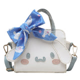 Autumn Handbag Women DIY Homemade Dog Bow Shoulder Bag Small Bags Clutch