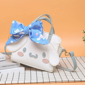Autumn Handbag Women DIY Homemade Dog Bow Shoulder Bag Small Bags Clutch