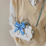 Autumn Handbag Women DIY Homemade Dog Bow Shoulder Bag Small Bags Clutch