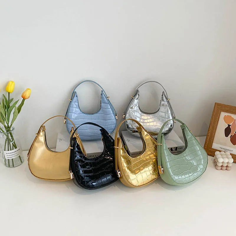 Autumn Stone Pattern Underarm Shoulder Bag for Women