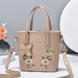 Autumn Bucket Bag Women Embroidery Messenger Shoulder Bag
