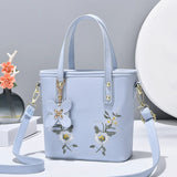 Autumn Bucket Bag Women Embroidery Messenger Shoulder Bag