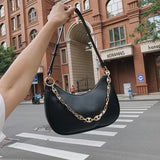 Autumn Texture Chain Bag Leather Armpit Handbag Girl Shoulder Wallet