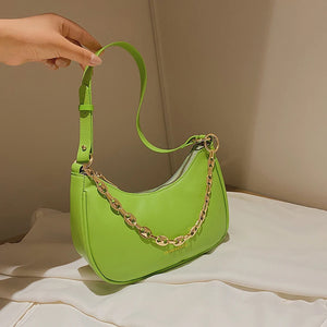 Autumn Texture Chain Bag Leather Armpit Handbag Girl Shoulder Wallet